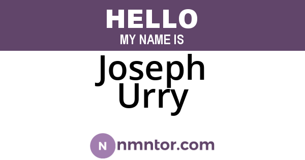 Joseph Urry