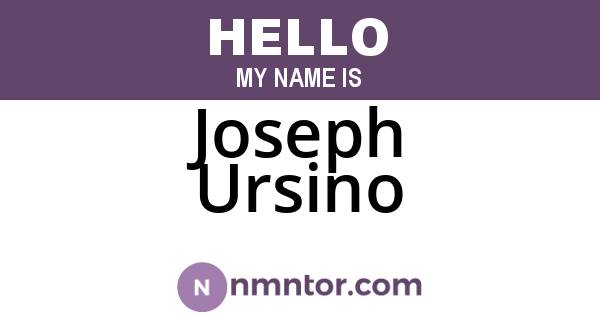 Joseph Ursino
