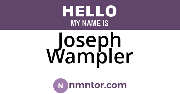 Joseph Wampler