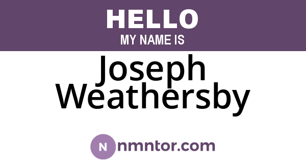 Joseph Weathersby