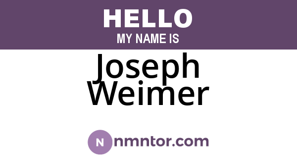 Joseph Weimer