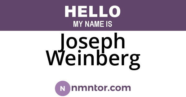 Joseph Weinberg