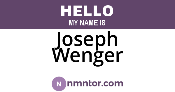 Joseph Wenger