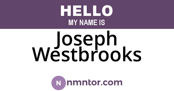 Joseph Westbrooks