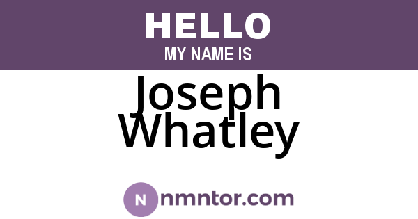 Joseph Whatley