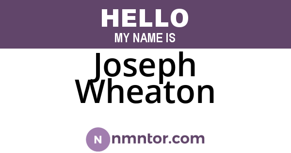 Joseph Wheaton