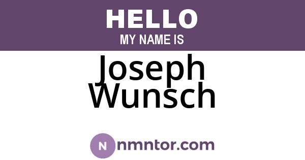 Joseph Wunsch