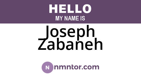 Joseph Zabaneh