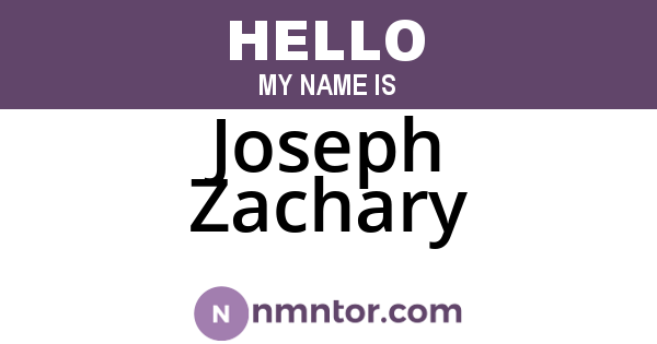Joseph Zachary