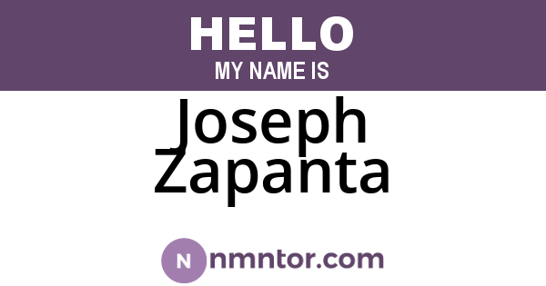 Joseph Zapanta