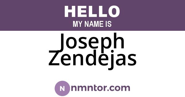 Joseph Zendejas