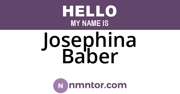 Josephina Baber