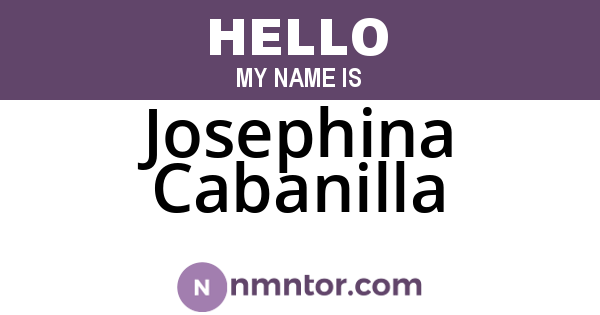 Josephina Cabanilla