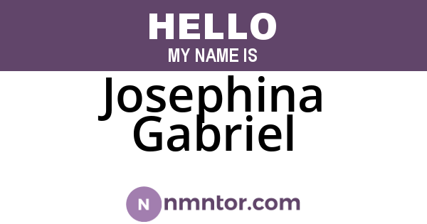 Josephina Gabriel