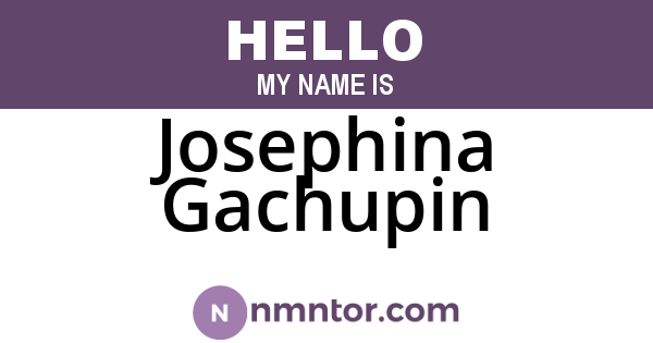 Josephina Gachupin