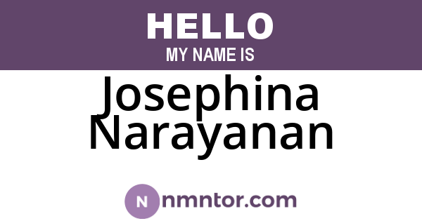 Josephina Narayanan