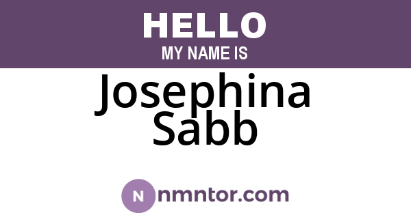 Josephina Sabb