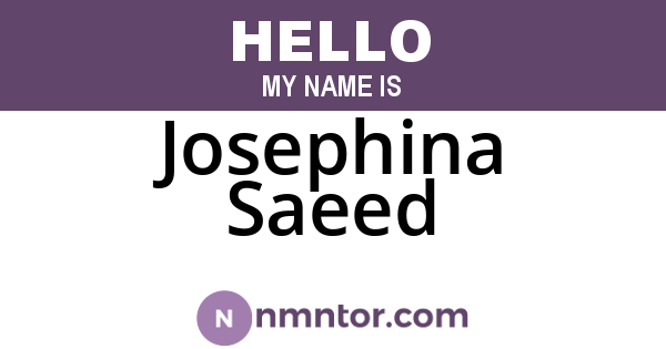 Josephina Saeed