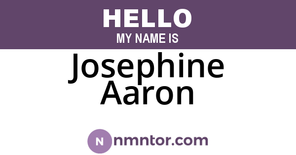 Josephine Aaron