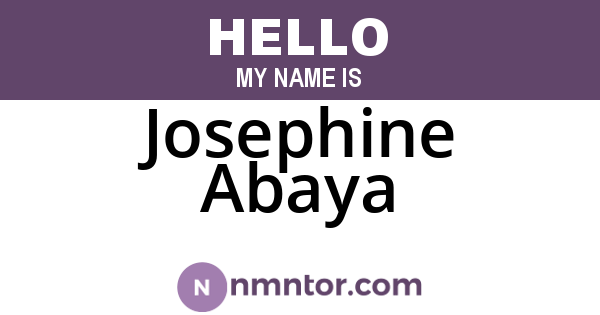Josephine Abaya