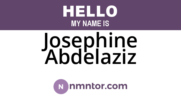 Josephine Abdelaziz
