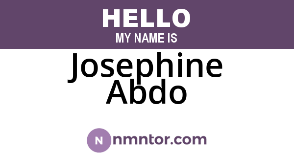Josephine Abdo