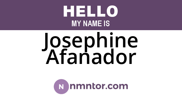 Josephine Afanador