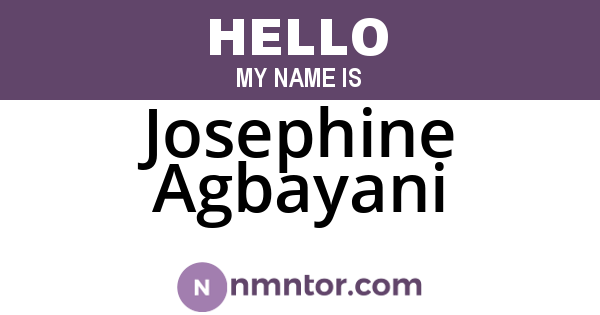 Josephine Agbayani