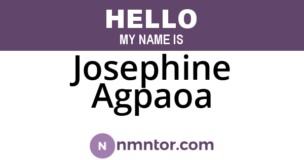 Josephine Agpaoa
