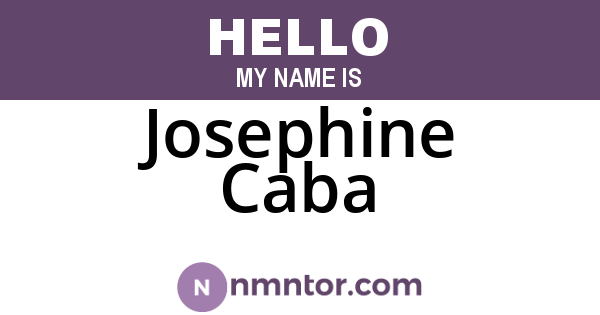 Josephine Caba