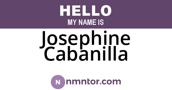 Josephine Cabanilla