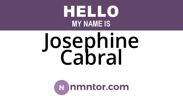 Josephine Cabral