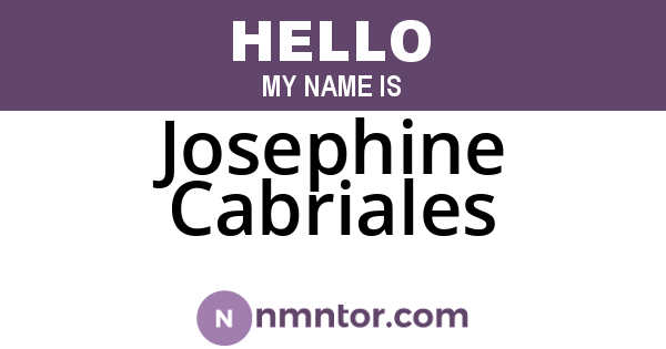Josephine Cabriales