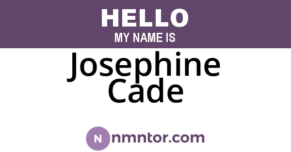 Josephine Cade