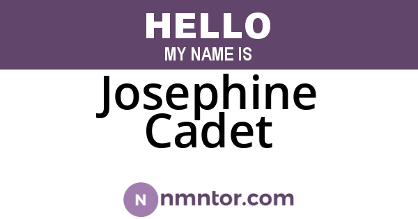 Josephine Cadet