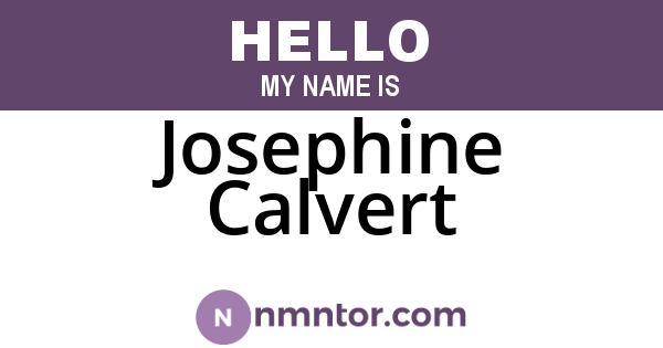 Josephine Calvert