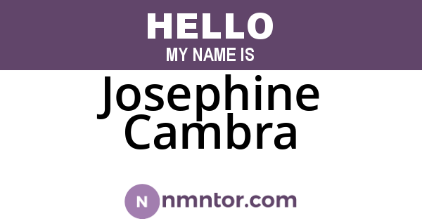 Josephine Cambra
