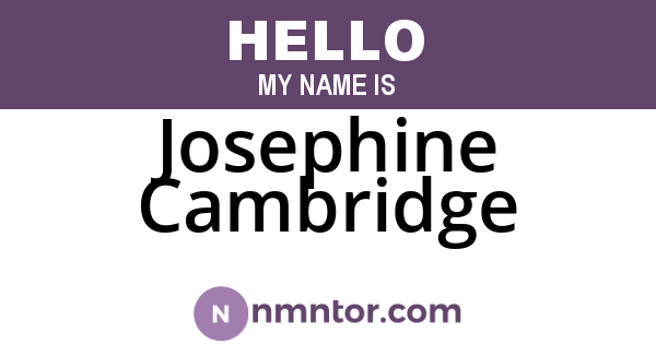 Josephine Cambridge