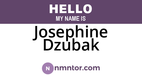 Josephine Dzubak