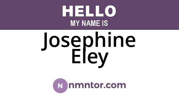 Josephine Eley