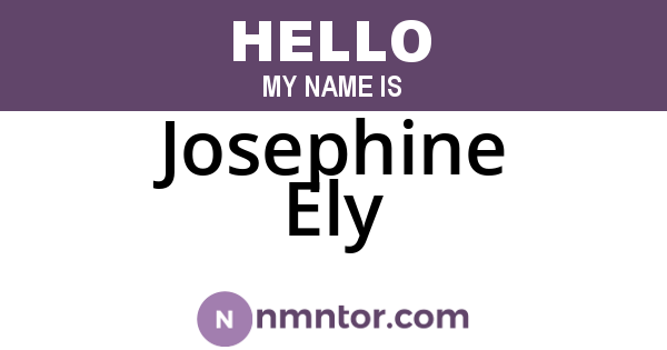 Josephine Ely