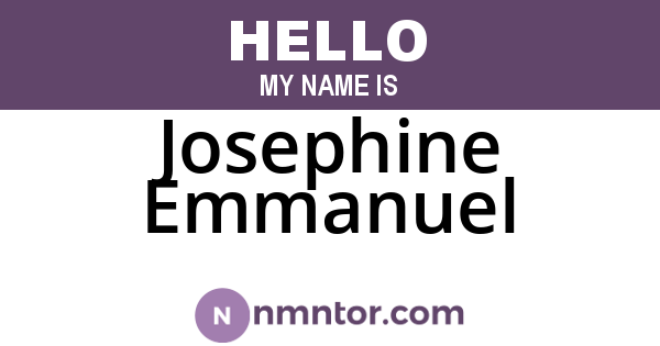 Josephine Emmanuel