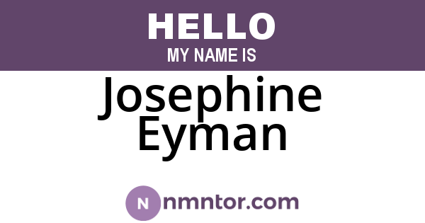 Josephine Eyman