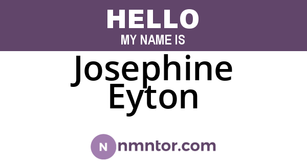 Josephine Eyton