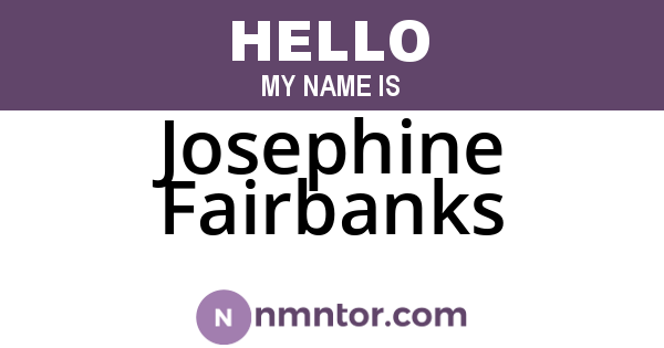 Josephine Fairbanks