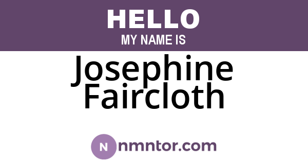 Josephine Faircloth