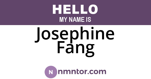 Josephine Fang