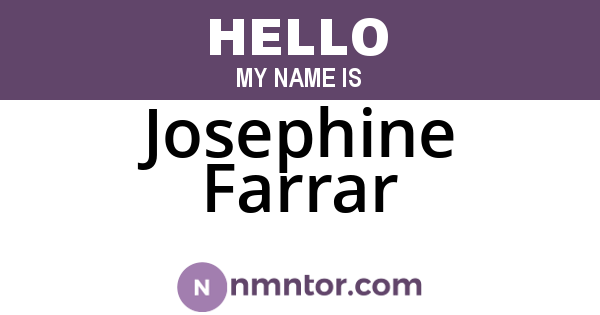Josephine Farrar