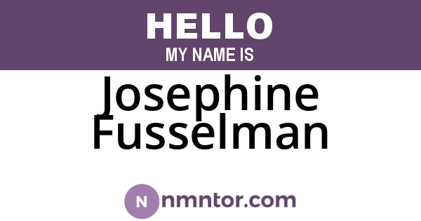 Josephine Fusselman