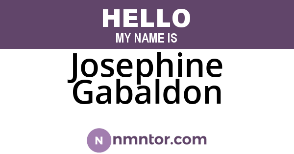 Josephine Gabaldon